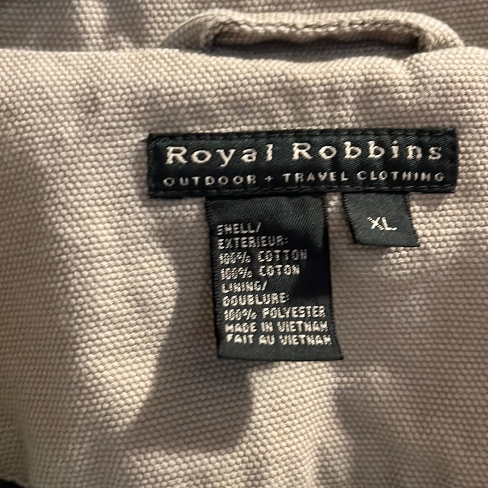 Perfect condition royal Robbins outdoor travel clothing 100% cotton extra large